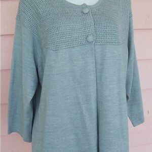 Sag Harbor Light Gray Knit Blouse